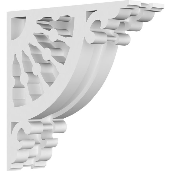 Ekena Millwork Wagon Wheel Architectural Grade PVC Corbel, 1 7/8"W X 6"D X 6"H CORP01X06X06WW